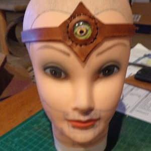 Headband, Leather,  Reptile Eye, Third Eye