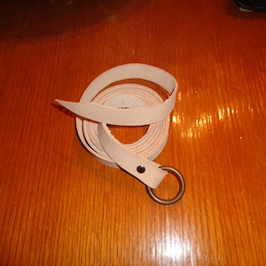 Ring Loop Belt, Renaissance Style, Leather, 3/4&quot;, 60-70 inches Long