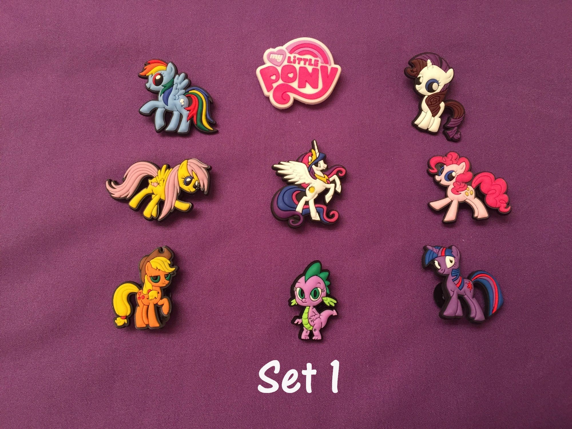 My Little Pony Shoe Charms for Crocs, Silicone Bracelet Charms, Party