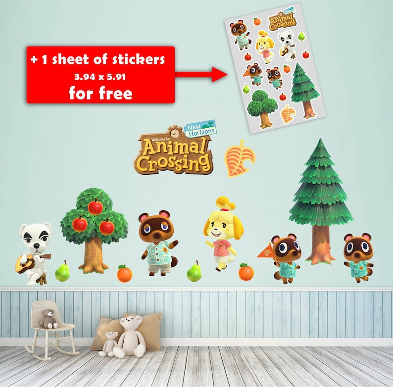 Wall decals Animal crossing New Horizon A696 Etsy