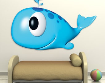 Wall decals whale A129 - Stickers baleine A129
