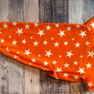 READY TO SHIP 30” orange star Greyhound pajamas, greyhound fleece pjs - large dog jumper, greyhound clothing, coat for greyhound