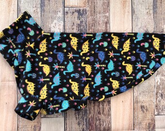 Dinosaurs sighthound pajamas, made to measure greyhound clothing, Dino galgo sweater