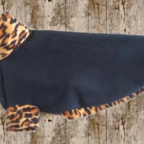 Leopard print greyhound 2 leg pajamas, sighthound sweater, galgo pyjama