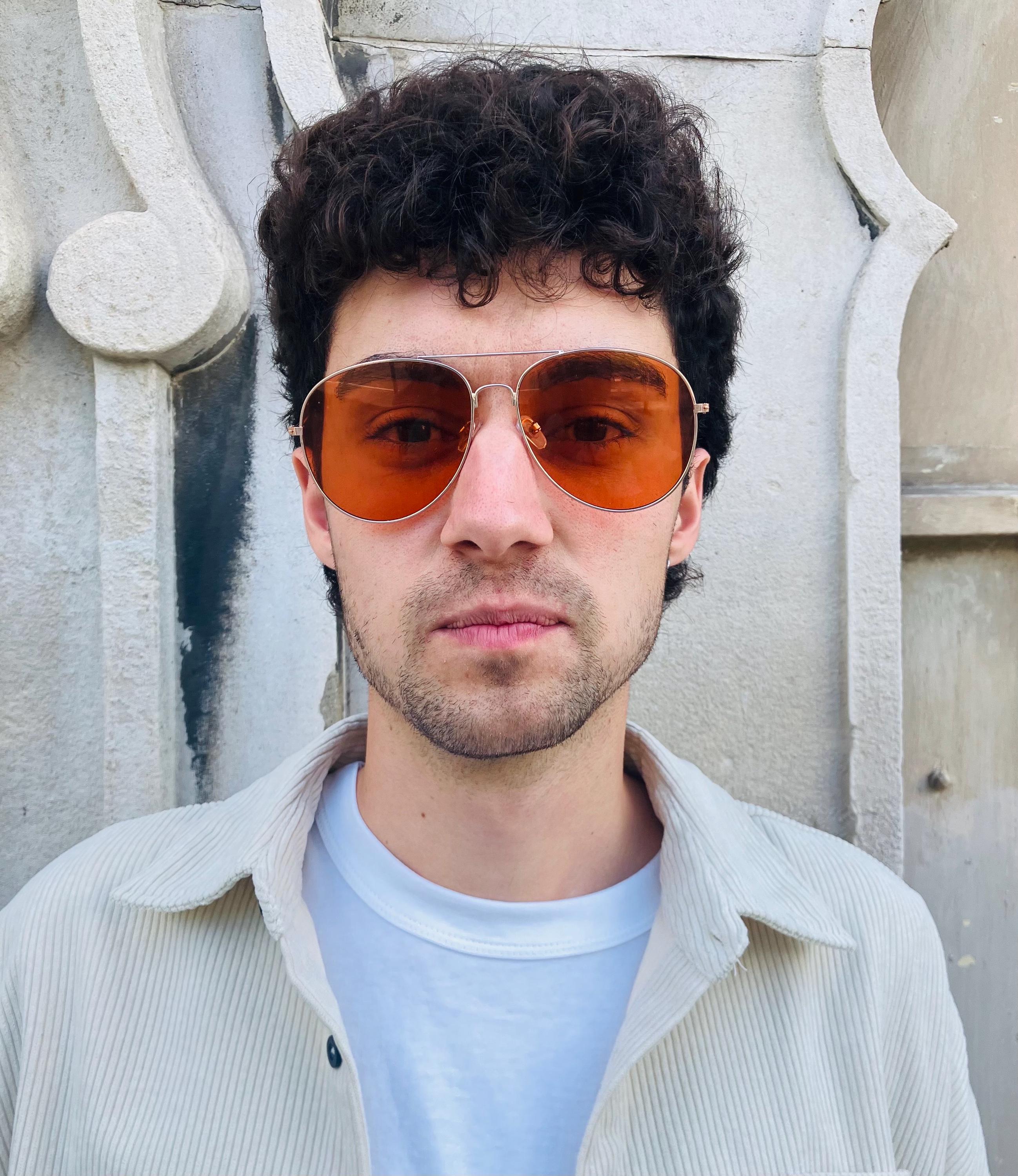 Vintage Orange Aviator Sunglasses: 90s Y2K Pilot Style - Etsy