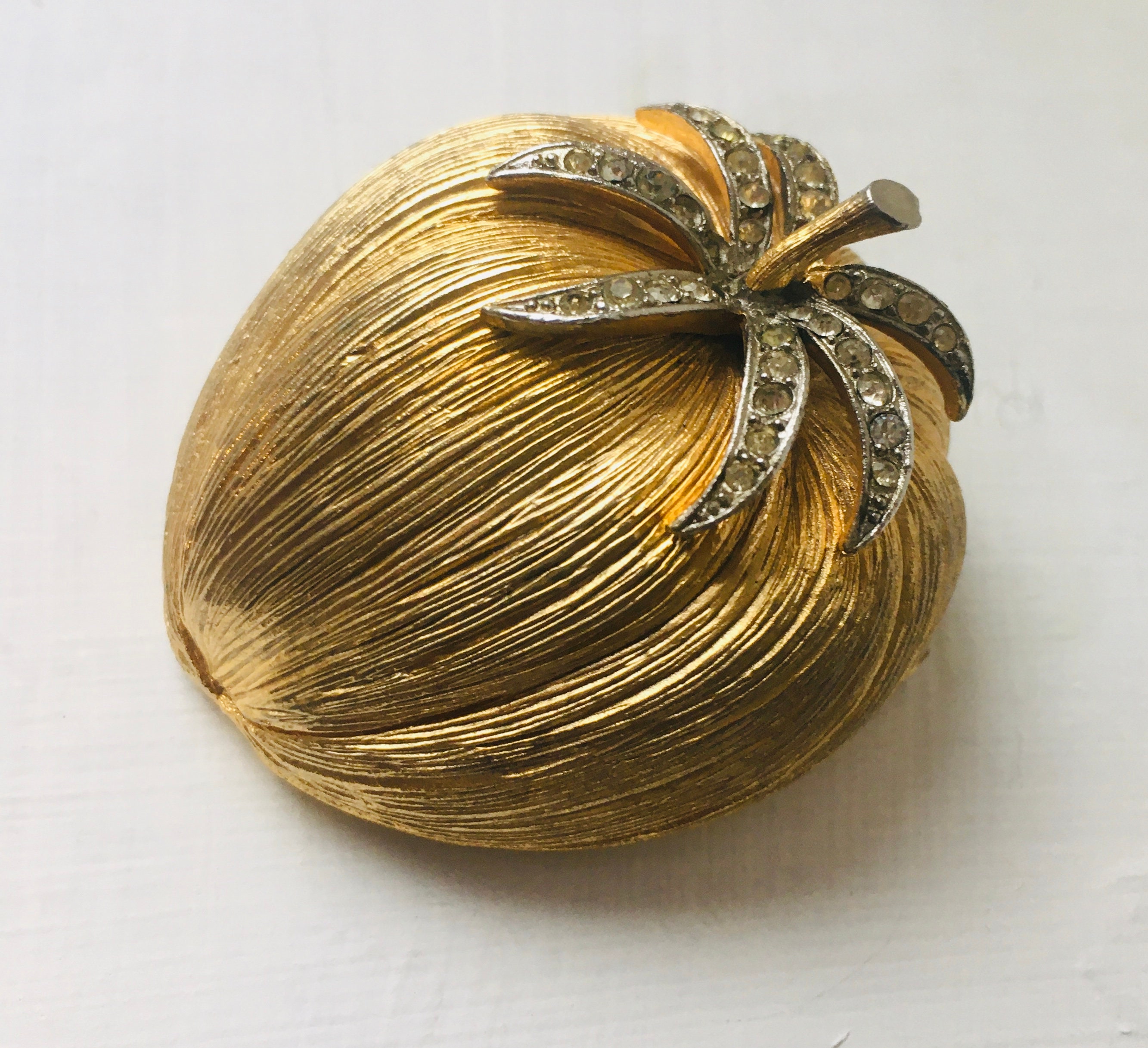 COROCRAFT Vintage Brooch Designer Jewelry Signed Brooch Pumpkin
