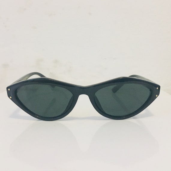 Vintage Black Cat Eye Sunglasses Black Cat Eye Sunnies | Etsy