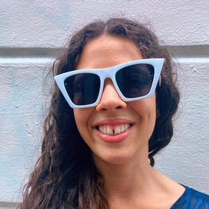 Vintage White Square Sunglasses, Vintage Sunglasses, Y2K White Sunglasses, Women’s Sunglasses, Retro Sunglasses, Festival Sunglasses