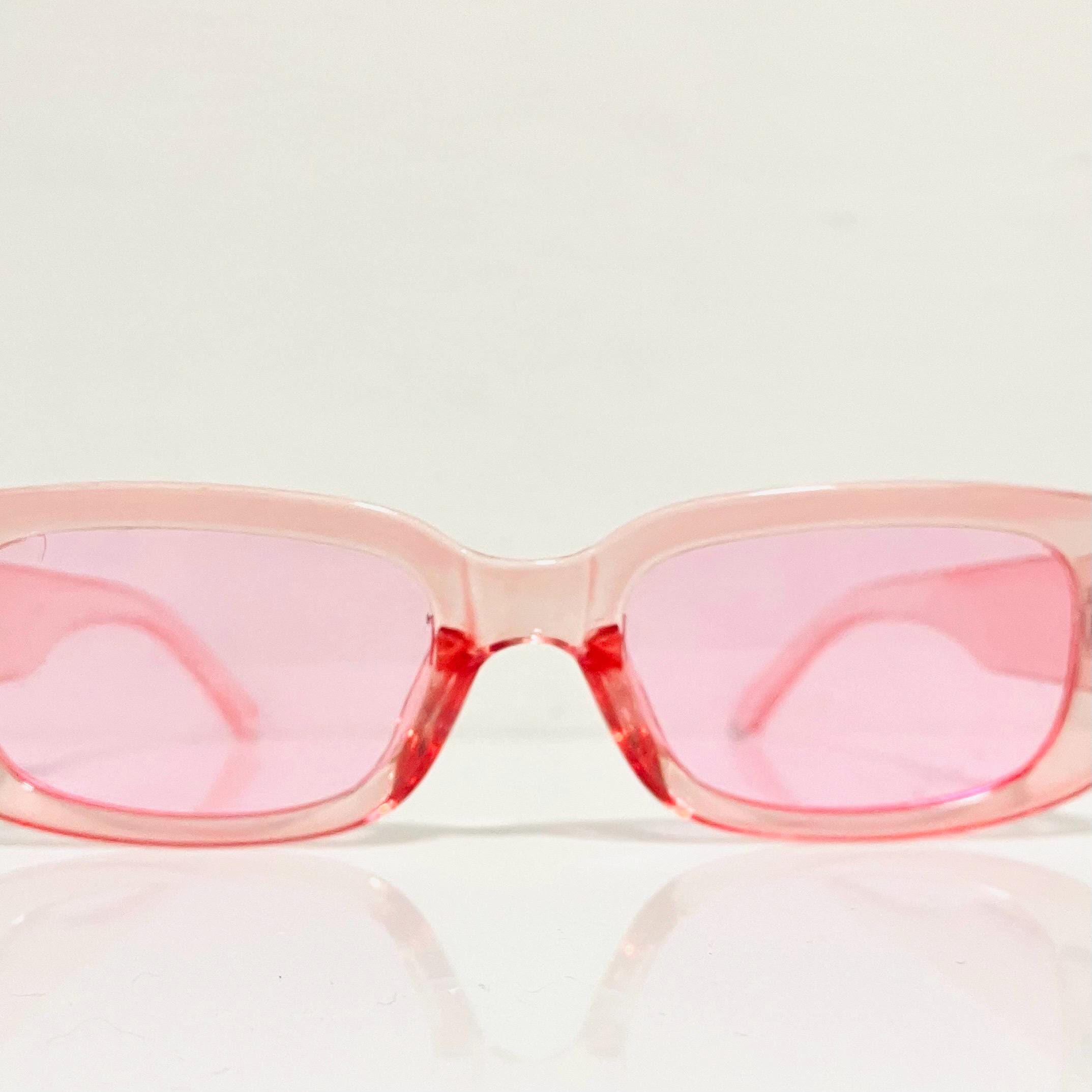 ?New Pink Retro Hippie Rectangle 70s 80s Small Narrow Sunglasses Amazon.com: GIFIORE Retro Rectangle Sunglasses For Women  main image 4