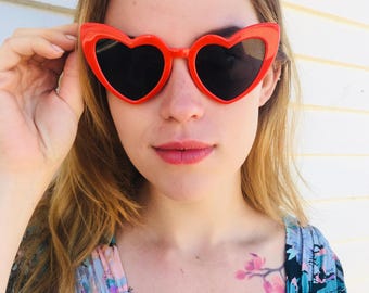 Heart Shaped Sunglasses, Red Heart Sunglasses, Womans  display picture 1