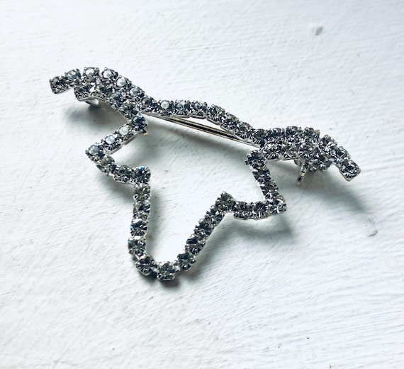 Vintage Silver Rhinestone Sparkle Brooch Vintage Brooch Pin Clip Rhinestone Brooch Gift Silver Brooch Brooches Uk Sparkle Pin Animal Etsy UK