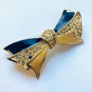 Vintage 1940s 40s Bow Brooch, Rhinestone Super Sparkle Brooch, Vintage Brooch, Brooches, 1940s Jewelry, Ready To Gift, Brooch, Sparkle Pin