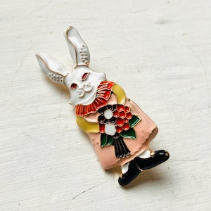 Vintage Rabbit Brooch, Super Cute Bunny Brooch, Vintage Brooch, Rabbit Pin, Brooch, Brooch Pin Clip, Gift Uk, Brooches