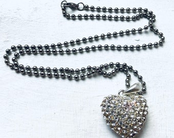 Heart Pendant Silver Style Vintage Necklace, Woman Necklace, Gift For Her, Pendant Necklace, Vintage Necklace, Love Pendant Necklace, Love
