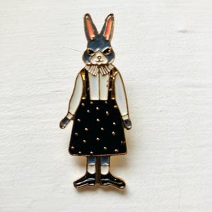 Rabbit Brooch Bunny Brooch Animal Brooch Fairytale Brooch, Easter Gift, Woodland Animal Jewelry, Rabbit Lover, Rabbit Gift, Magical Gift