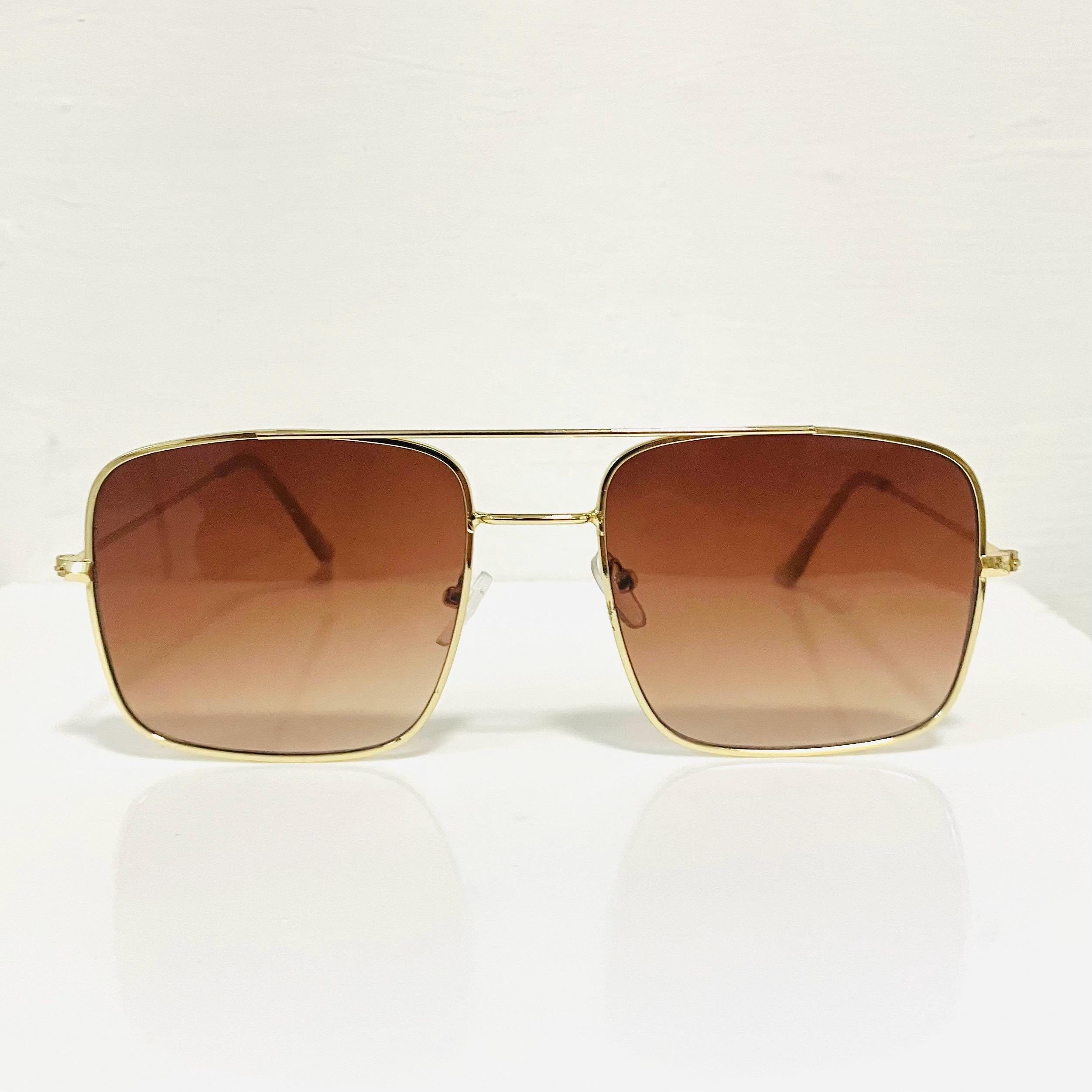 Vintage Aviator Polarized Square Sunglasses UV400 Retro 70s Shades SojosNew Elevate your style with LATTE Vintage Aviator 70s  main image 3