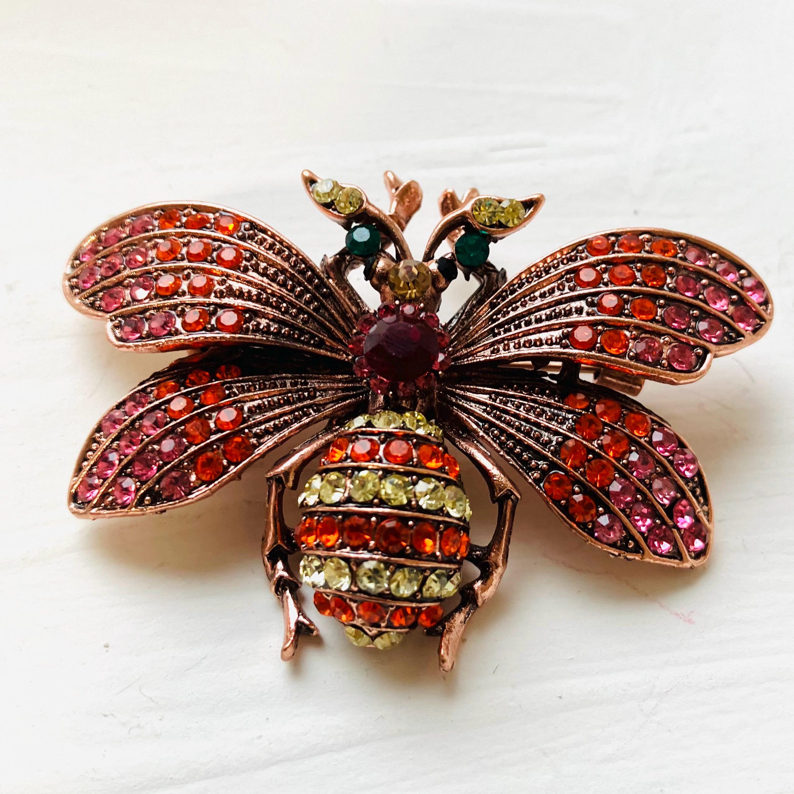 Broche perlée cigale, épingle mouche scarabée, bijoux insecte brodés, broche insecte - Canada