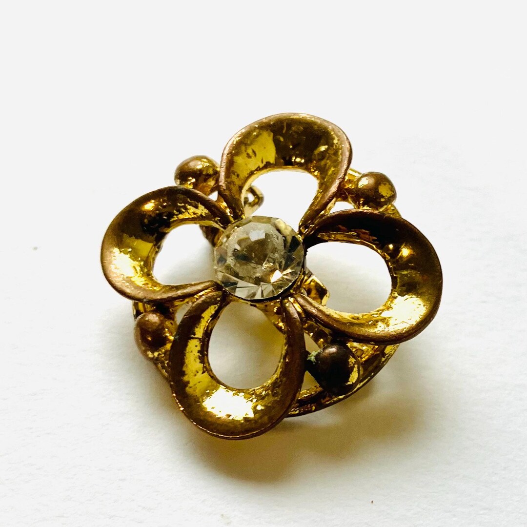 1940s Vintage Urie Mandle Jeweled Sword Dagger Brooch fleur de lis | UK