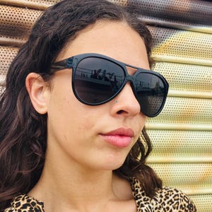 Aviator Black Sunglasses, Mens Black Sunglasses, Pilot Sunglasses, Mens Sunglasses, Black Unisex Sunglasses, Retro Sunglasses