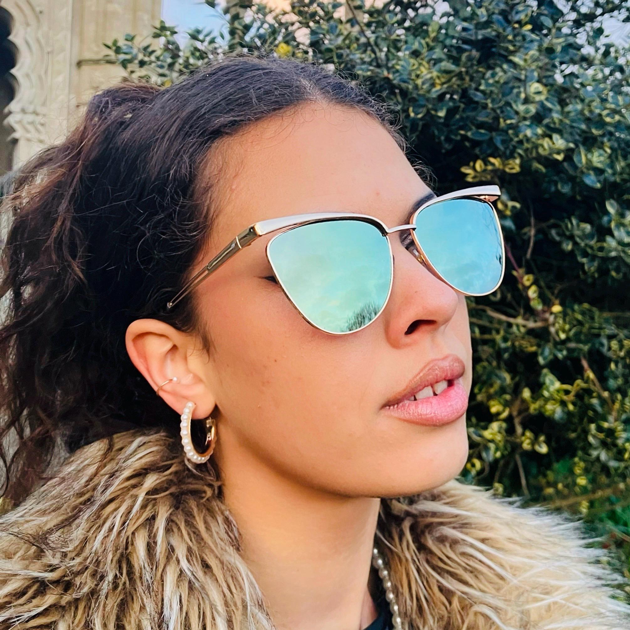 Mirror Cat Eye Sunglasses: Vintage 2000s UVA Protected Eyewear - Etsy