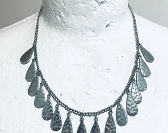 Vintage Silver Plated Pendant Necklace, Vintage Necklace, Silver Necklace, Gift For Her, Pendant Necklace