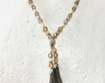 Vintage Pendant Necklace, Beaded Necklace, Woman Necklace, Gift For Her, Vintage Necklace, Gift, Woman Jewelry