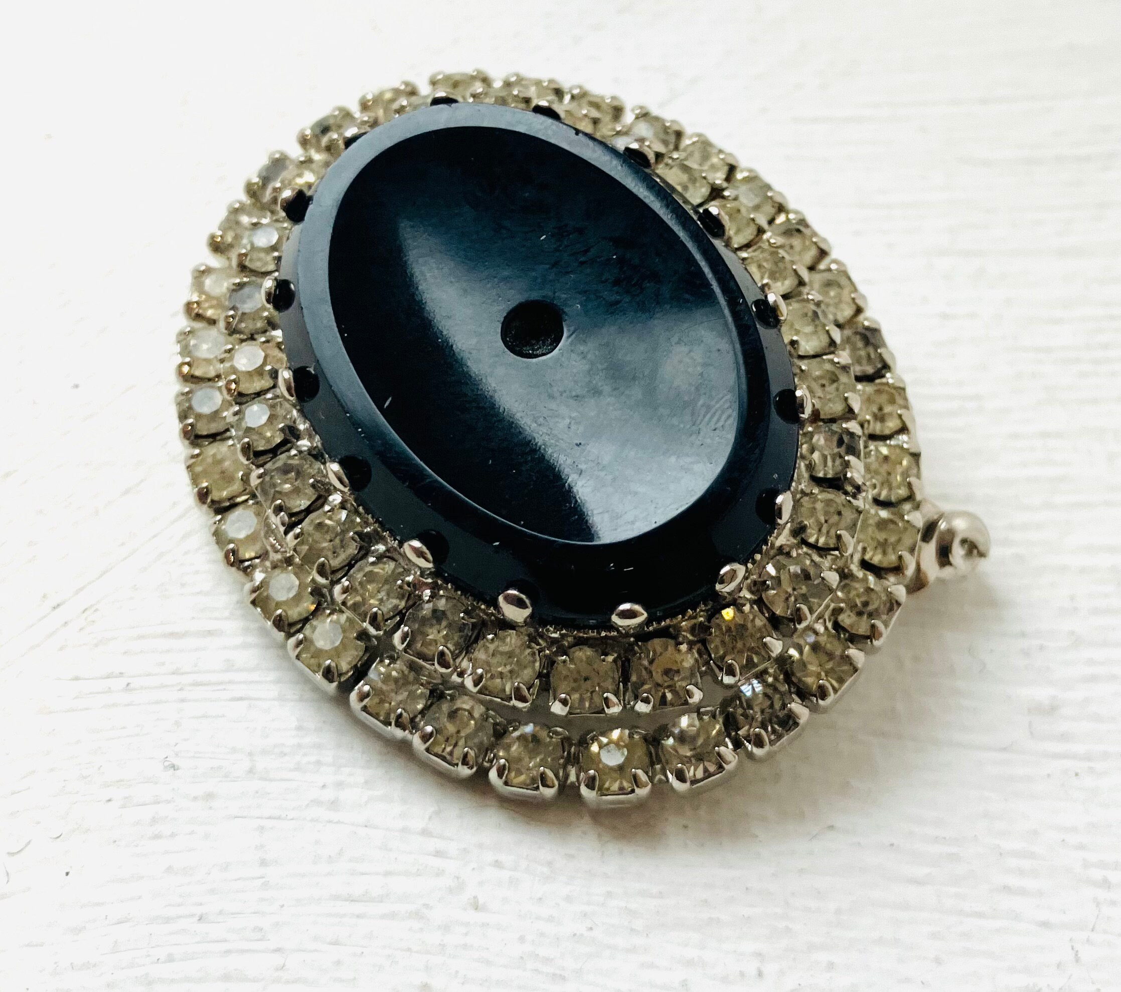 Vintage Brooch, Brooch Pin Clip, 1950s 50s Brooch, Sparkle