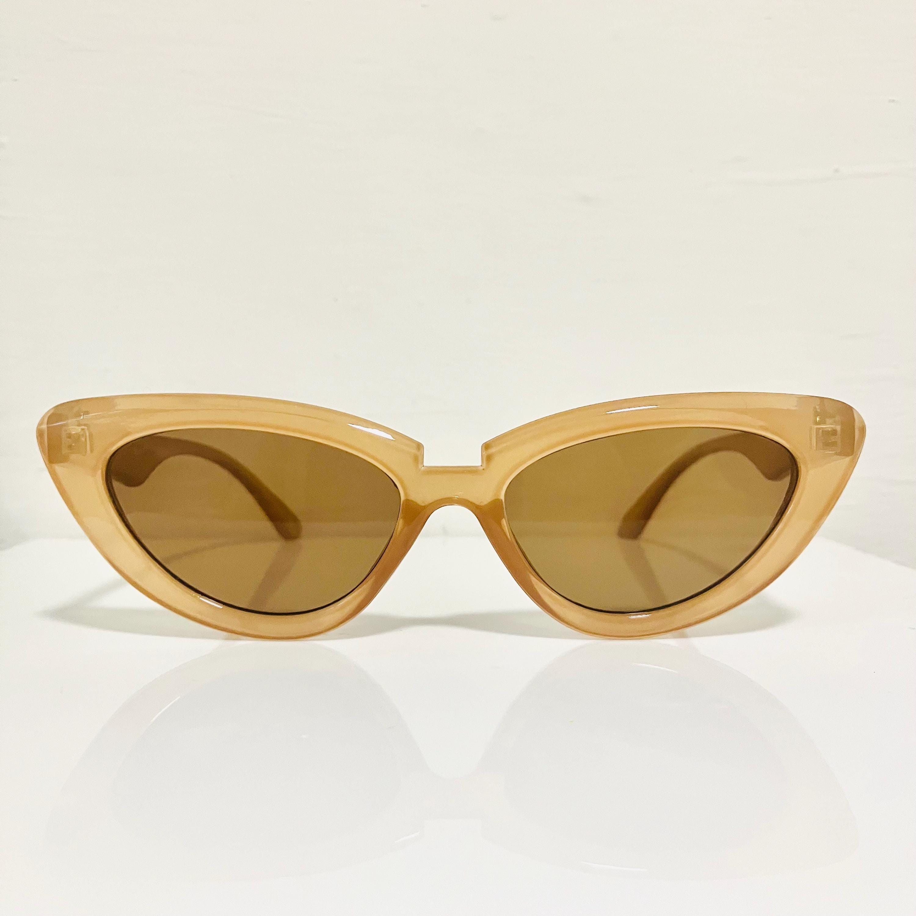Gafas de sol vintage marrones con forma de ojo de gato: gafas retro de los  90 - Protección UVA - Etsy México, image size:3000x3000