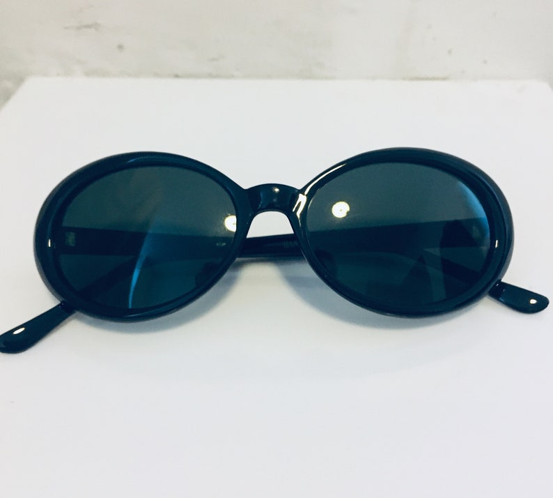 60s Style Sunglasses Woman Black Statement Oval Sunglasses - Etsy UK