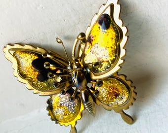 Vintage Swarovski Crystal Butterfly Brooch, 90s Purple Pin - Etsy