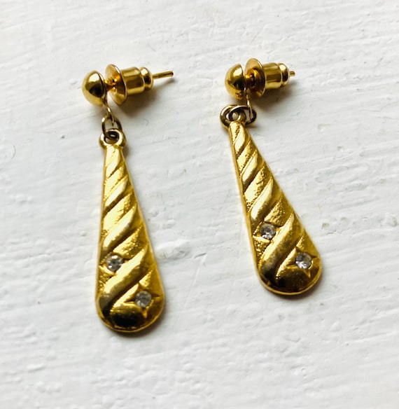 Orecchini Pendenti Placcati Oro – 2 Anelli Intrecciati A Forma Di Croce, Gioiello Donna, Altezza 40 Mm - 3