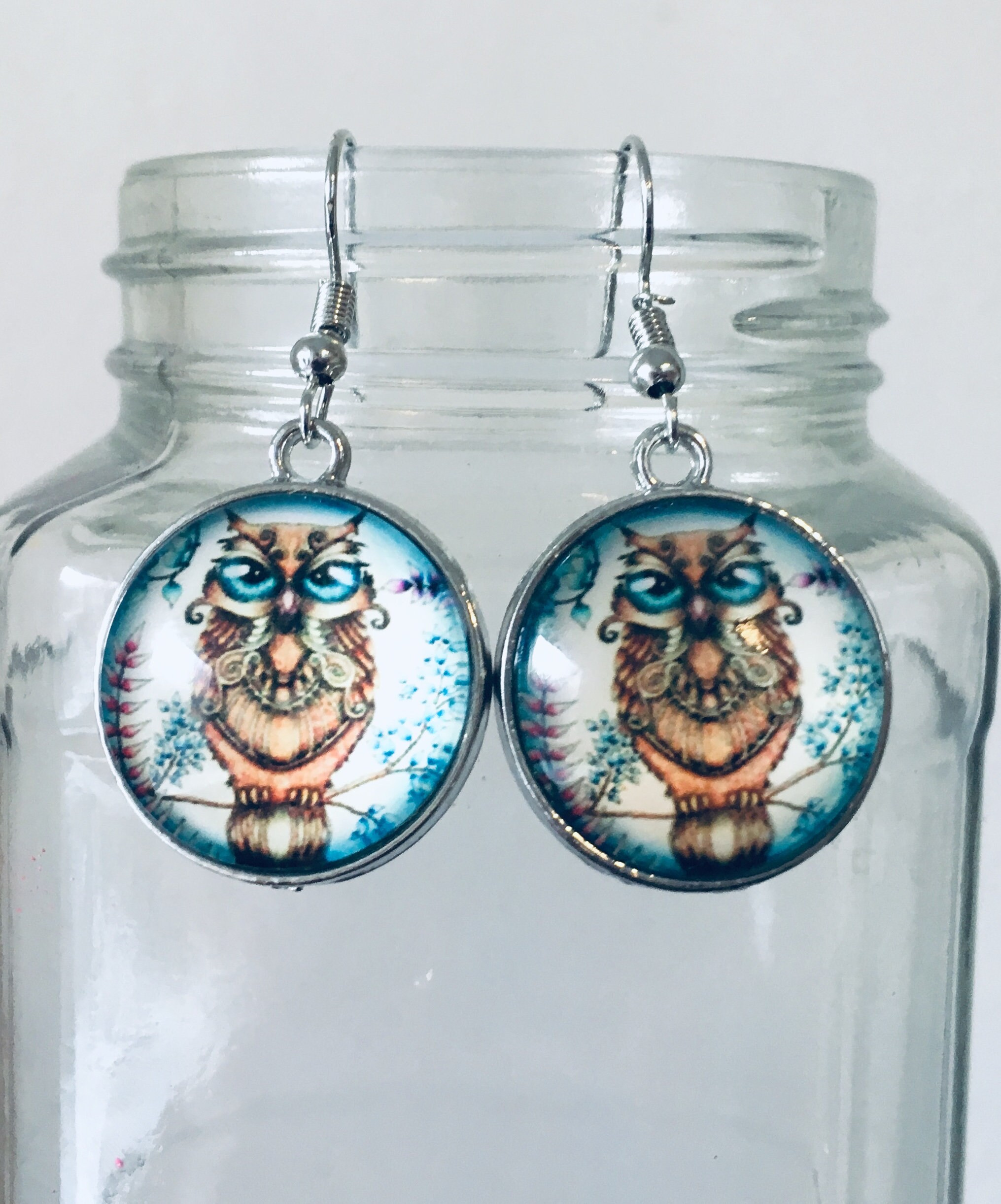 Vintage Earrings, Earring, Owl Earrings, Jewelry Earrings