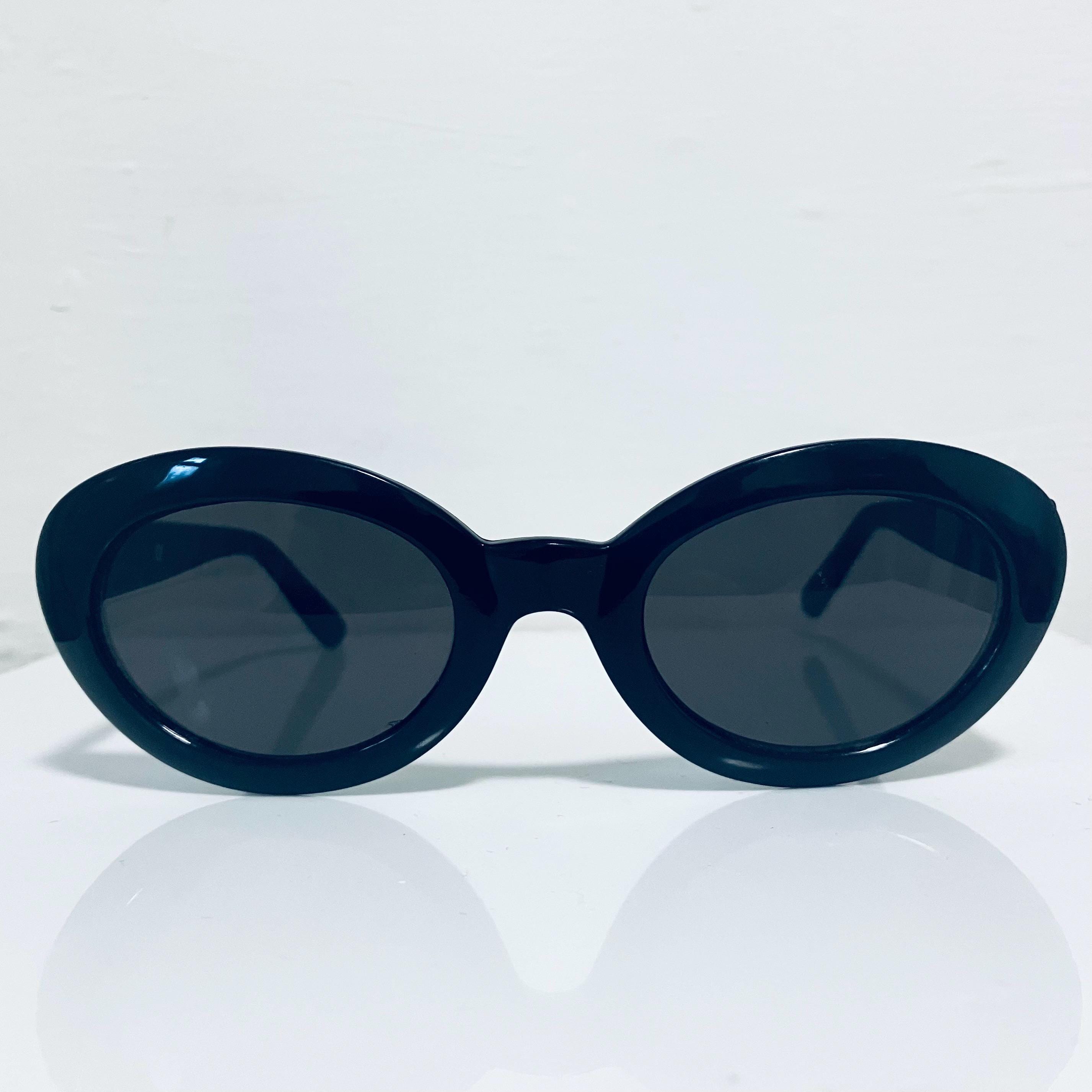 1642 NEW Black Cat Eye Sunglasses Round Lens Eyebrow 100% UV Protection Retro ViewJoy Retro Oval Cat Eye Sunglasses for Women Small Y2K  main image 4