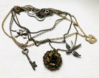 Vintage Necklace, Gold Plated Necklace, Pendant Necklace, Jewellery, Jewelry USA, Vintage Jewelry, Woman Necklace, Necklace Uk
