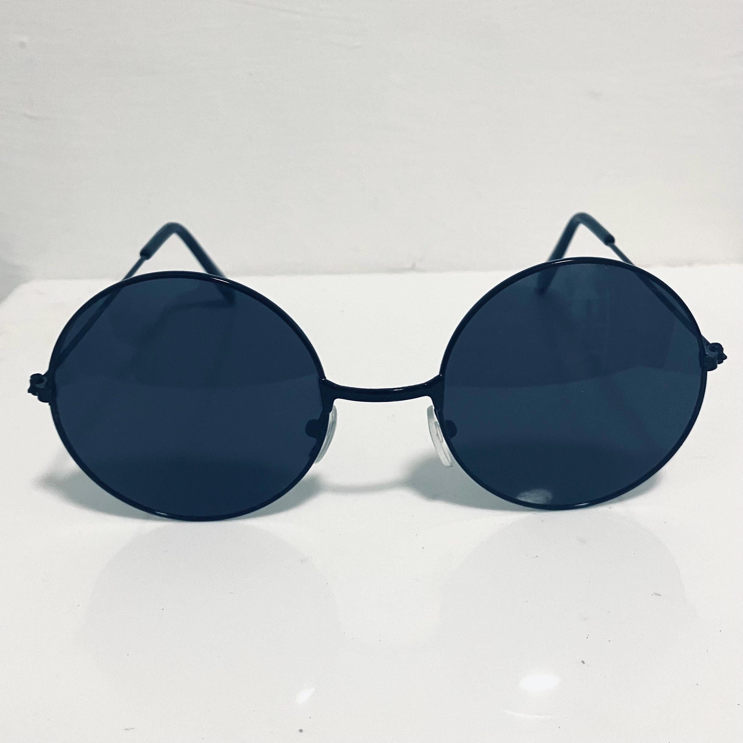 Vintage Black Round Sunglasses: Retro Lennon Shades - Etsy display picture 3