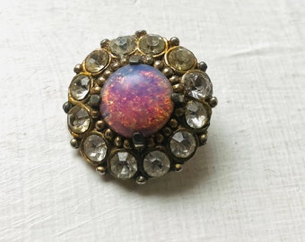 Vintage Brooch, Opal Style Gemstone Brooch, Brooch pin Clip, Vintage Brooch, Brooches, Opal Brooch, Gift For Her, Gift