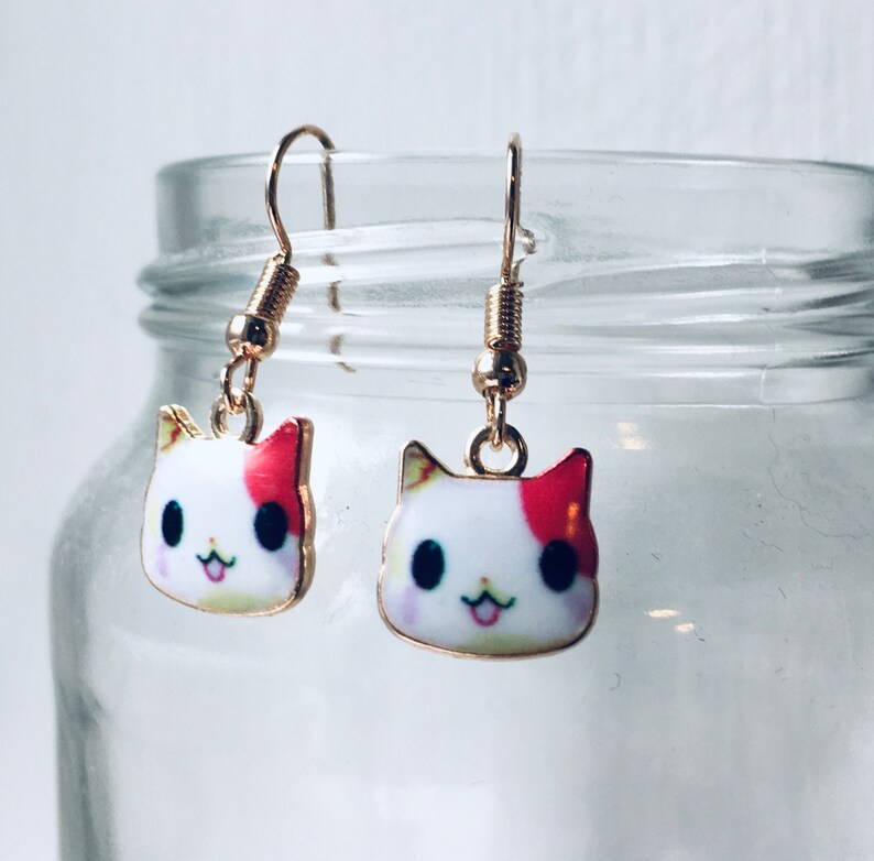 Vintage Cat Earrings Cute Cat Kitten Earrings Gift for Her Etsy