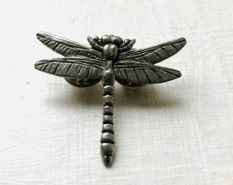 Vintage Dragonfly Pewter Silver Brooch, Brooch, Dragon Brooches, Brooch Insect, Animal Brooch, Gift