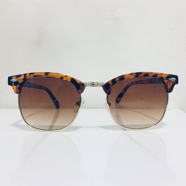 Clubmaster Sunglasses, Vintage 90s Wayfarer Club Master Sunglasses, Vintage Eyewear, Men Sunglasses, Woman Sunglasses, Brown Sunglasses