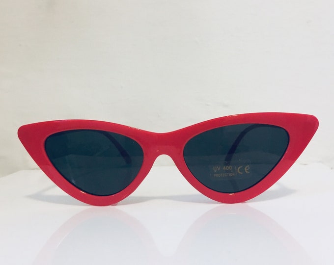 Cat Eye Red Sunglasses, Vintage Cat Eye Sunglasses, Vintage Sunglasses