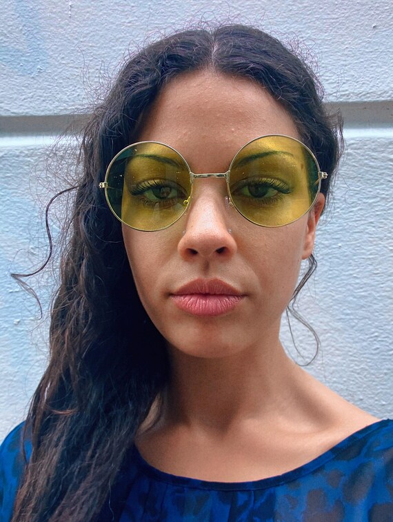y2k sunglass 00s 黄色レンズ greeny y2k sunglass 00s 黄色レンズ