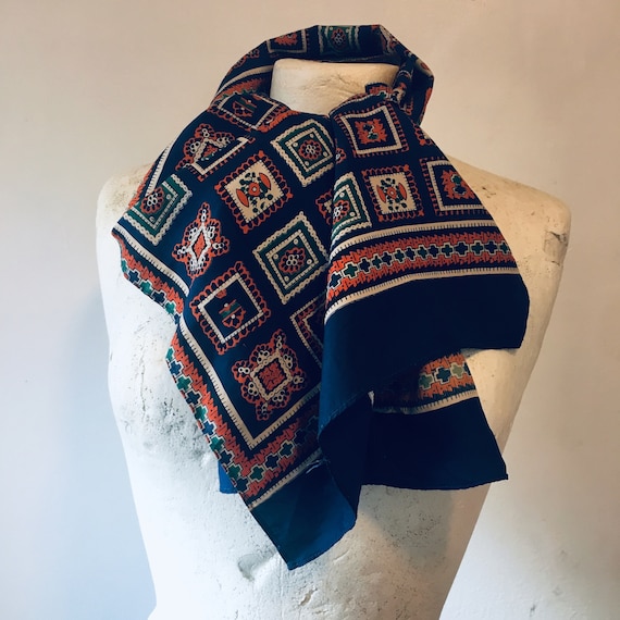 Mens Silk Scarf, Paisley Pure Silk Scarf, Long Sil