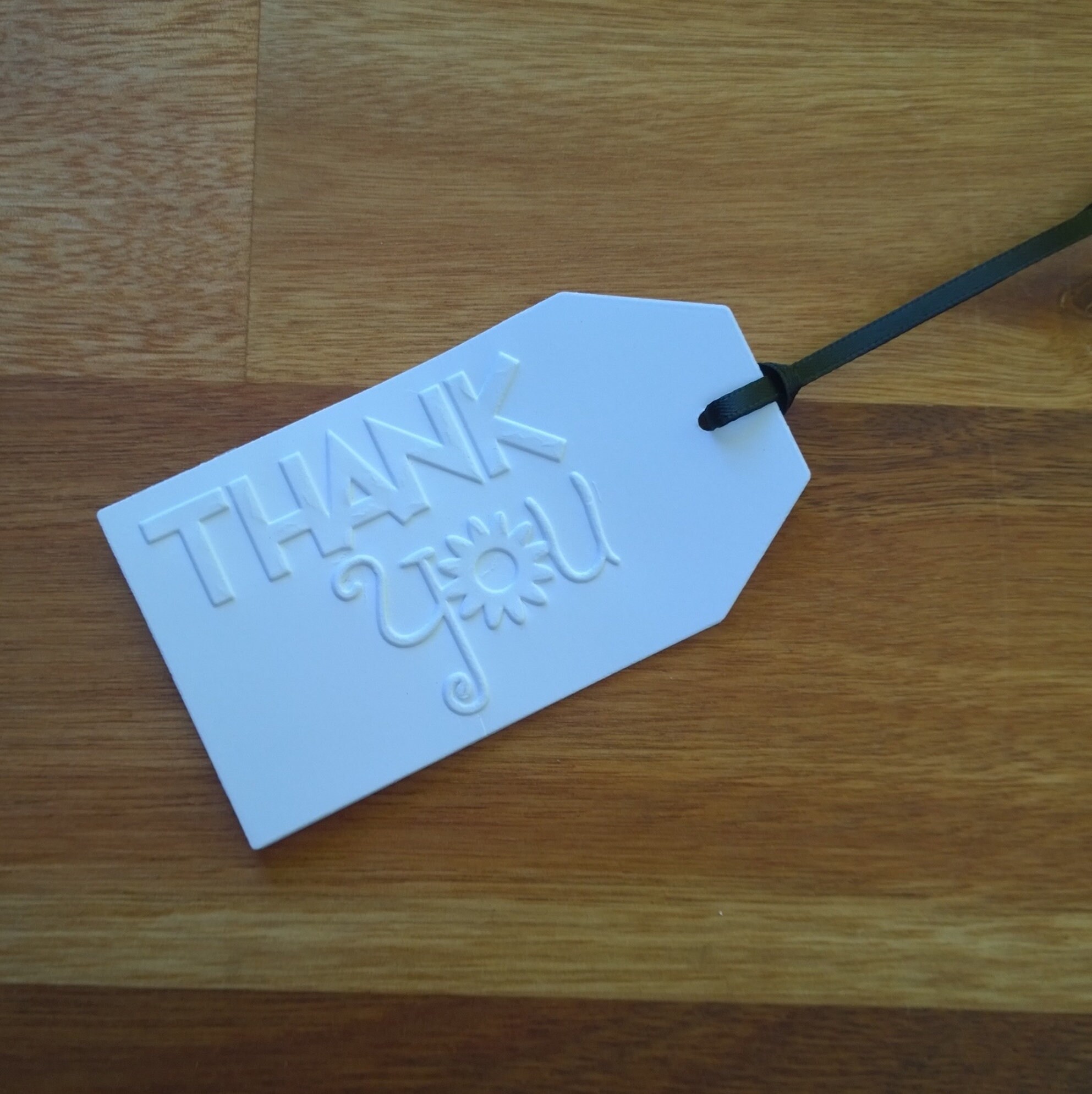 Pack of 5 Embossed Gift Tags. Oblong tags with Thank You Etsy