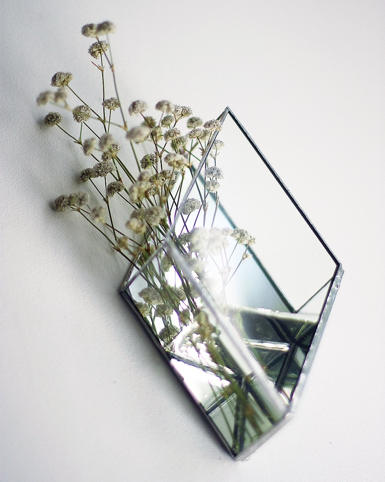 Hanging Argyle Vase / Silver / Mirror Etsy