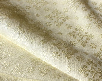 2.5 meters unique print ivory jacquard fabric for sewing fabric