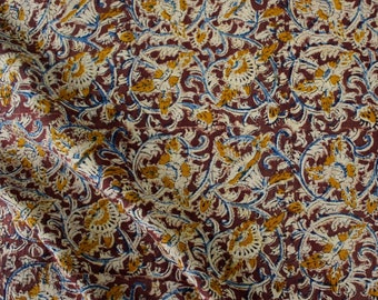 2.5 meters abstract kalamkari block print sewing fabric