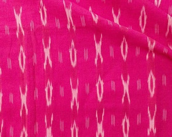 Felroze handgeweven stof, Indiase katoenen stof 1 yard 14" restant