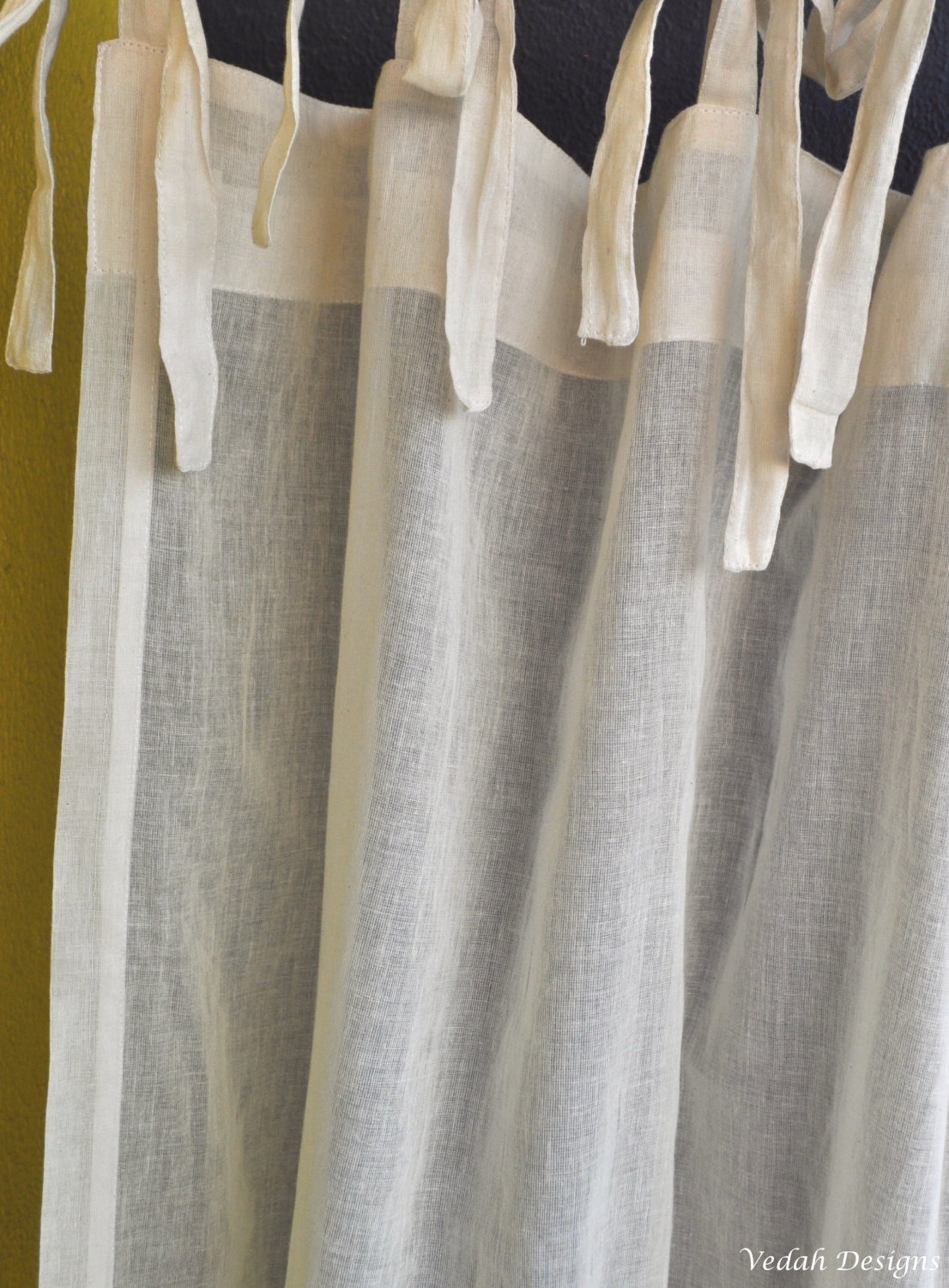 Made to Order Sheer Curtain Cotton Gauze Curtains Voile Etsy