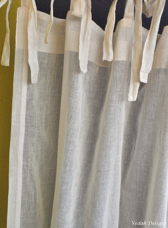 Custom Made Four Cotton Gauze Sheer Curtains Made To Order Off Etsy