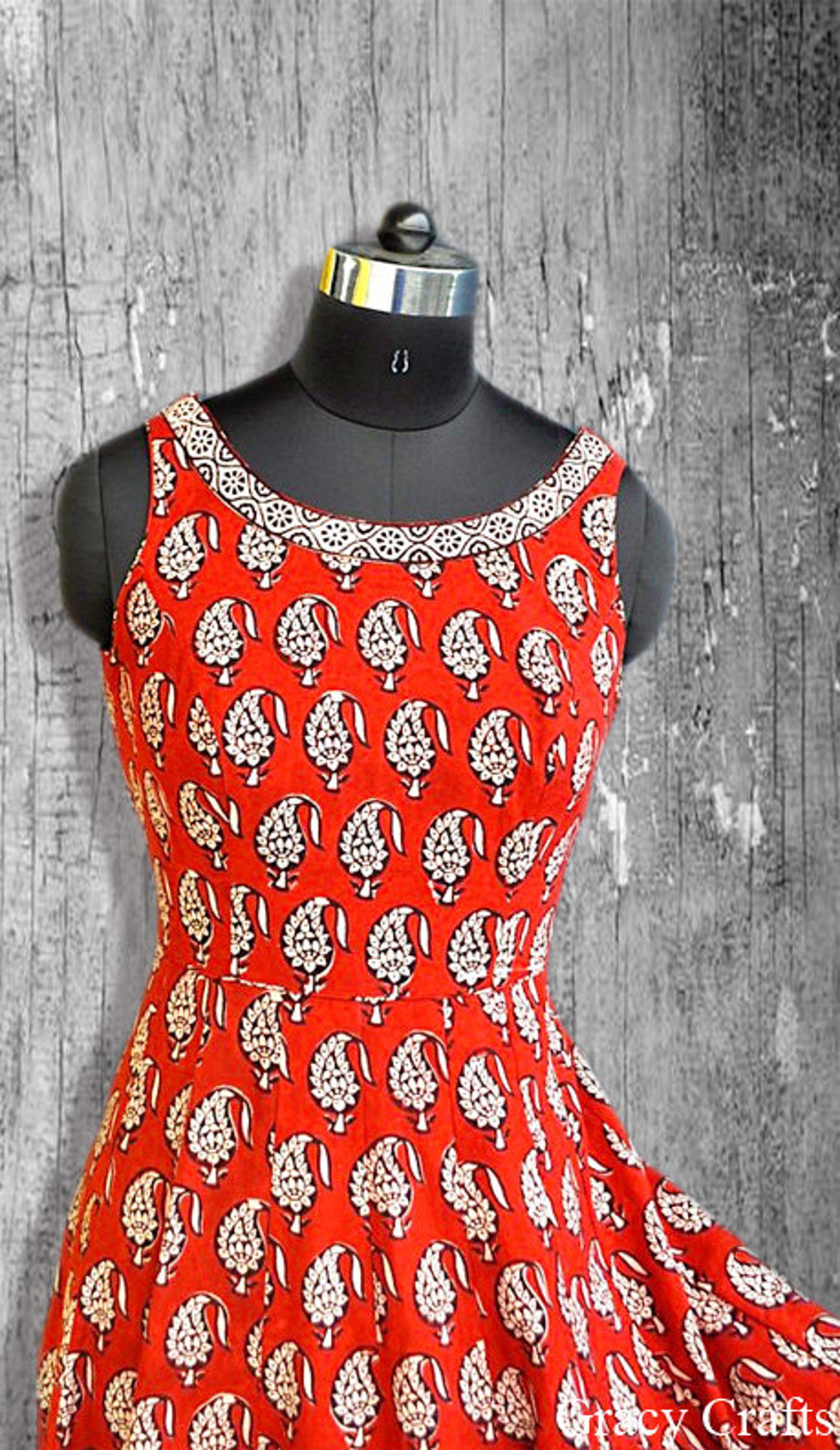 Custom made Block print dress Anarkali suit wholesale supply Etsy